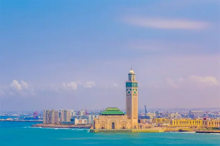 The Hassan II Mosque in Casablanca, a highlight of this Morocco itinerary 9 days.