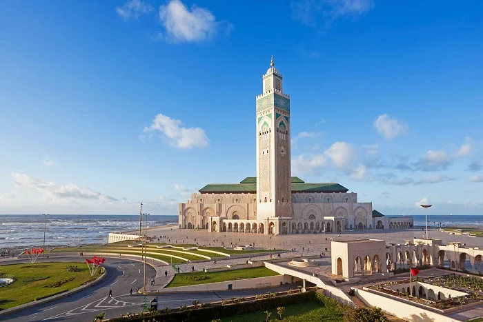 Exploring the stunning Hassan II Mosque on Day 1 of our Morocco 5 day itinerary from Casablanca.