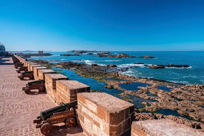 Skala de la Ville ramparts in Essaouira with ocean views on a 12 days Morocco itinerary tour