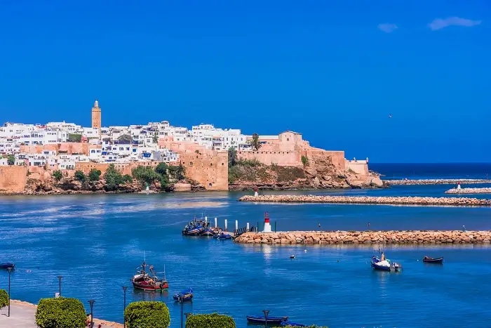 Scenic view of the historic Kasbah Oudaya and Bou Regreg river in Rabat on a Morocco honeymoon destinations tour