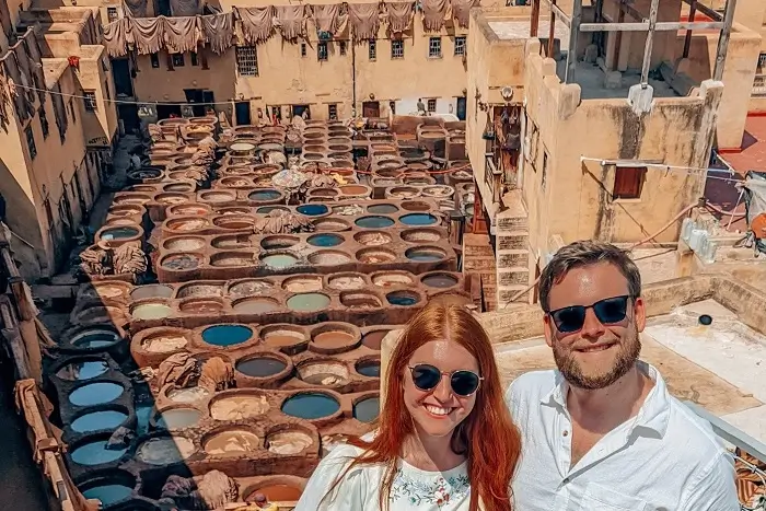 Chouara Tannery in the Fes Medina during an 8 days Morocco itinerary